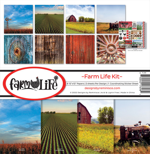 Reminisce Collection Kit 12"X12"-Farm Life FL-203 - 810040176982