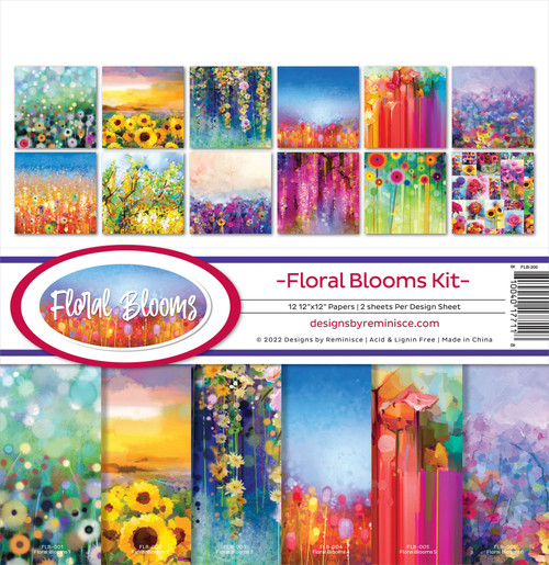 Reminisce Collection Kit 12"X12"-Floral Blooms - FLB-200 - 810040177118