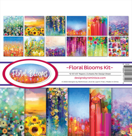 Reminisce Collection Kit 12"X12"-Floral Blooms FLB-200 - 810040177118