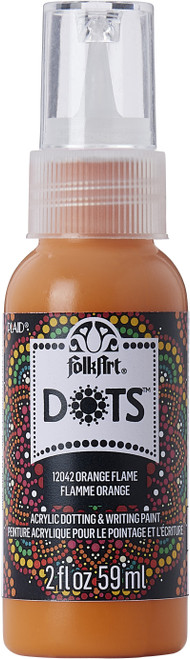 Folkart Dots Acrylic Paint 2oz-Orange Flame - FADOT2OZ-12042 - 028995120428 Folkart Dots Acrylic Paint 2oz-Orange Flame - FADOT2OZ-12042 - 028995120428