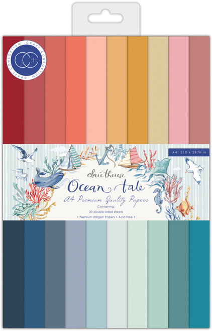 Craft Consortium Double-Sided Paper Pad A4 20/Pkg-Ocean Tale PAD034C