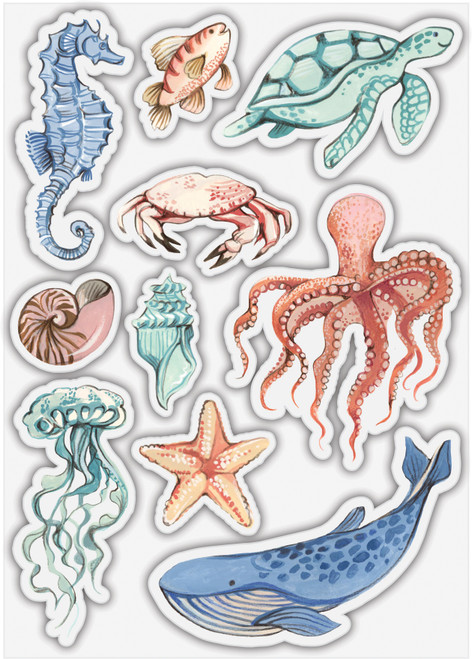 5 Pack Craft Consortium A5 Clear Stamps-Sea Life CSTMP077 - 5060921930461