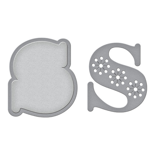 2 Pack Spellbinders Etched Dies-S Stitched Alphabet S1084