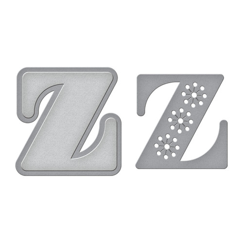 Spellbinders Etched Dies-Z Stitched Alphabet S1091