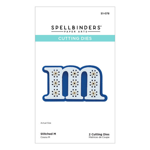 2 Pack Spellbinders Etched Dies-M Stitched Alphabet S1078