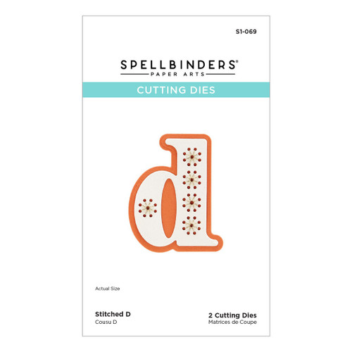 2 Pack Spellbinders Etched Dies-D Stitched Alphabet S1069