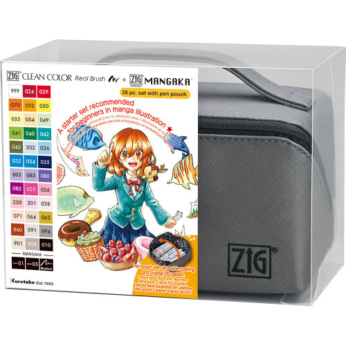 Kuretake ZIG Clean Color Real Brush Marker Set 39/PkgRB16039V - 847340040781