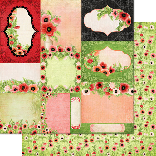 Heartfelt Creations Double-Sided Paper Pad 12"X12" 24/Pkg-Wild Poppy HCDP1-2139