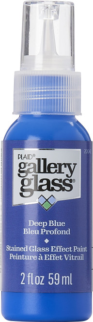 FolkArt Gallery Glass Paint 2oz-Deep Blue FAGG2OZ-20042 - 028995200427