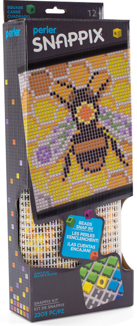 Perler Snappix Kit 12"X12"-Folksy Bee 8054488