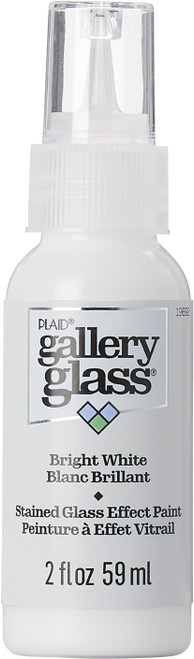 3 Pack FolkArt Gallery Glass Paint 2oz-Bright White FAGG2OZ-19692 - 028995196928