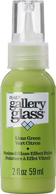 3 Pack FolkArt Gallery Glass Paint 2oz-Lime Green FAGG2OZ-19710 - 028995197109