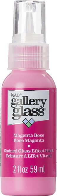 3 Pack FolkArt Gallery Glass Paint 2oz-Magenta Rose FAGG2OZ-19694 - 028995196942