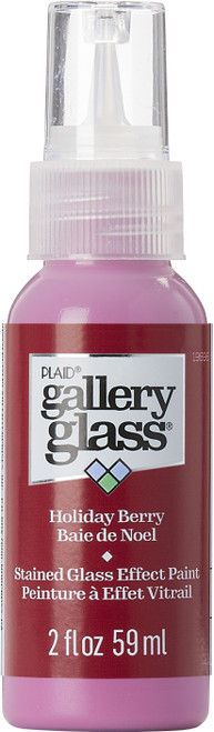 3 Pack FolkArt Gallery Glass Paint 2oz-Holiday Berry FAGG2OZ-19696 - 028995196966