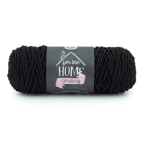 3 Pack Lion Brand For The Home Cording Yarn-Black 771-153 - 023032117720