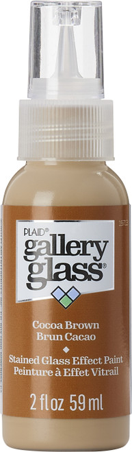 3 Pack FolkArt Gallery Glass Paint 2oz-Cocoa Brown FAGG2OZ-19713 - 028995197130