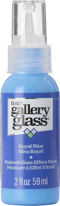 3 Pack FolkArt Gallery Glass Paint 2oz-Royal Blue FAGG2OZ-19719 - 028995197192