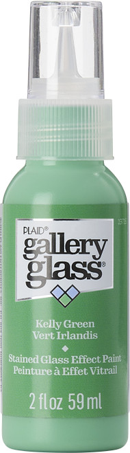 3 Pack FolkArt Gallery Glass Paint 2oz-Kelly Green FAGG2OZ-19716 - 028995197161