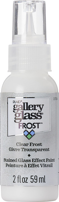 3 Pack FolkArt Gallery Glass Paint 2oz-Frost Clear FAGG2OZ-19724 - 028995197246