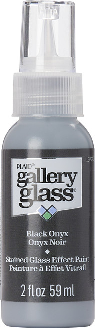 3 Pack FolkArt Gallery Glass Paint 2oz-Black Onyx FAGG2OZ-19775 - 028995197758