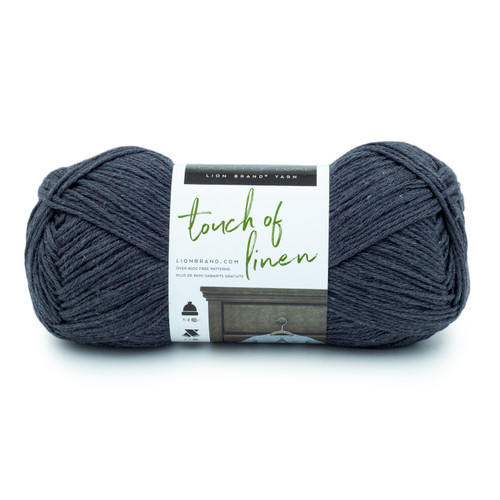 Lion Brand Touch of Linen Yarn-Slate 682-151 - 023032069166