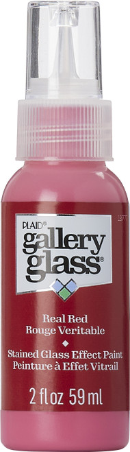 3 Pack FolkArt Gallery Glass Paint 2oz-Real Red FAGG2OZ-19777 - 028995197772