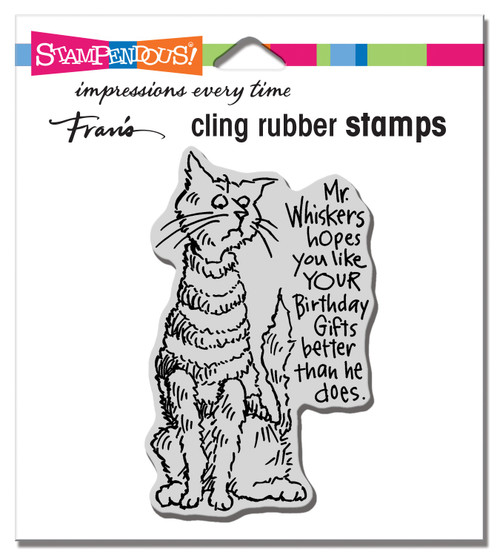 Stampendous Cling Stamp-Whiskers Gift -CRM353 - 744019245785