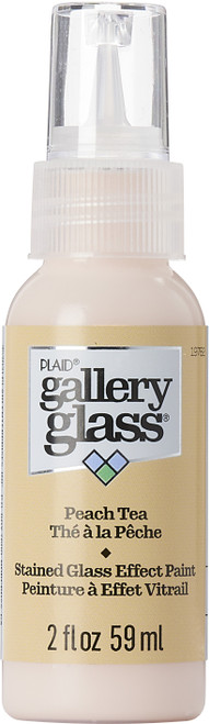 3 Pack FolkArt Gallery Glass Paint 2oz-Peach Tea FAGG2OZ-19782 - 028995197826