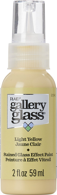 3 Pack FolkArt Gallery Glass Paint 2oz-Light Yellow FAGG2OZ-20041 - 028995200410