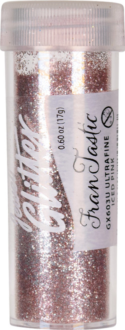 Stampendous FranTastic Ultra Fine Glitter .6oz-Iced Pink -STGX-603U - 744019244993