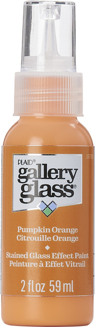 3 Pack FolkArt Gallery Glass Paint 2oz-Pumpkin Orange FAGG2OZ-19738 - 028995197383