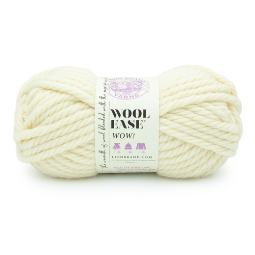 Lion Brand Wool-Ease WOW Yarn-Cream 624-099 - 023032114309