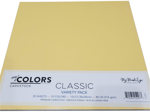 My Colors Classic Cardstock Bundle 12"X12" 20/Pkg-Variety MC310001 - 699464252973