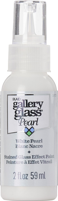 FolkArt Gallery Glass Paint 2oz-White Pearl - FAGG2OZ-19715 - 028995197154
