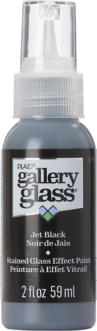 FolkArt Gallery Glass Paint 2oz-Jet Black FAGG2OZ-19778 - 028995197789