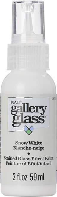 FolkArt Gallery Glass Paint 2oz-Snow White -FAGG2OZ-19729 - 028995197291