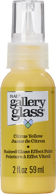 FolkArt Gallery Glass Paint 2oz-Citrus Yellow FAGG2OZ-19731 - 028995197314