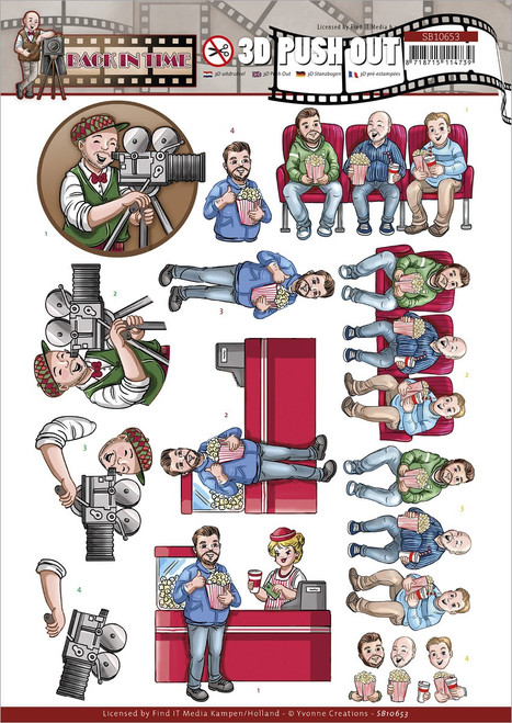 Find It Trading Yvonne Creations Punchout Sheet-Movie, Big Guys Back In Time - SB10653 - 87187151147398718715114739