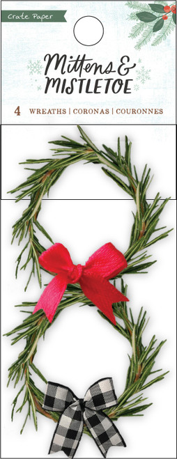 Mittens & Mistletoe Wreaths 4/PkgCPMM3751 - 718813116305