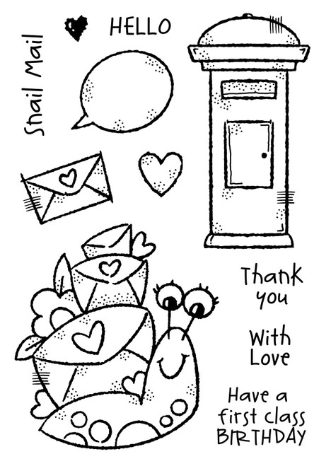 Woodware Clear Stamp 4"X6"-Singles Snail Mail FRS927 - 5055305972069