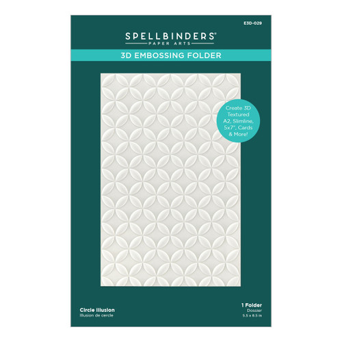 Spellbinders 3D Embossing Folder 5.5"X8.5"-Circle Illusion E3D029