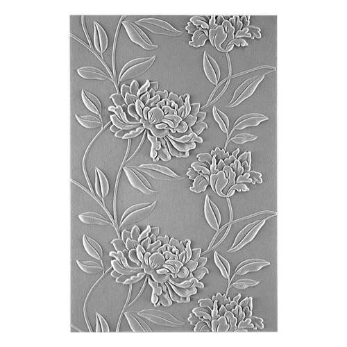 Spellbinders 3D Embossing Folder 5.5"X8.5"-Beautiful Blooms E3D026 - 812062037449