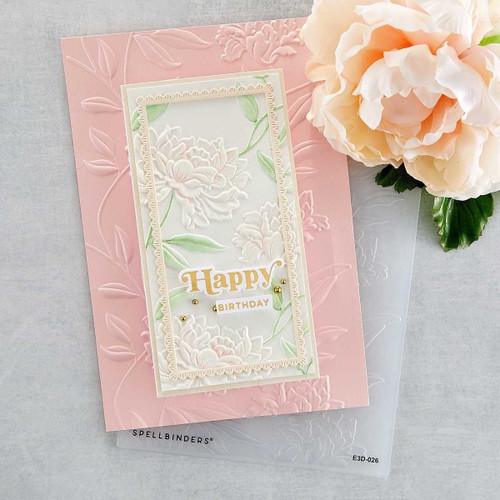Spellbinders 3D Embossing Folder 5.5"X8.5"-Beautiful Blooms - E3D026