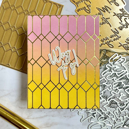 Pinkfresh Studio Hot Foil Plate-Stained Glass PF152422
