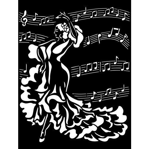 3 Pack Stamperia Stencil 7.87"X9.84"-Dancer, Desire KSTD122 - 59931100236785993110023678