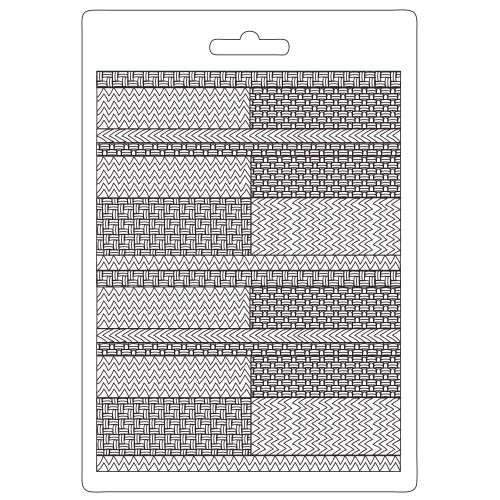 3 Pack Stamperia Soft Maxi Mould A5-Textile Pattern, Bauhaus -3PTA5629 - 59931100235795993110023579