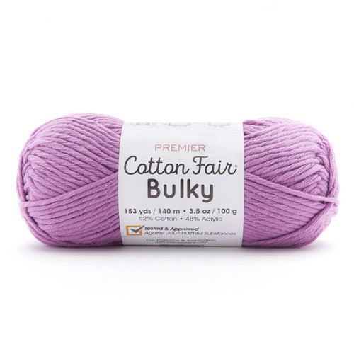 3 Pack - Premier Cotton Fair Bulky Yarn-Orchid - 2081-09 - 840166818619
