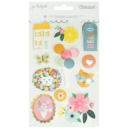 3 Pack Jen Hadfield Stardust Layered Stickers 11/Pkg-W/Silver Foil Accents JH013814 - 718813173193