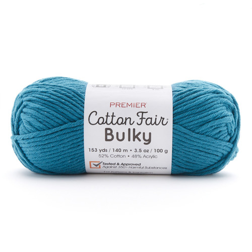 3 Pack - Premier Cotton Fair Bulky Yarn-Cadet - 2081-13 - 840166818657