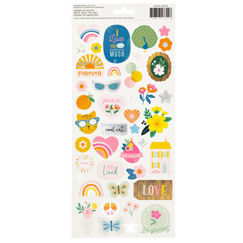 3 Pack - Jen Hadfield Stardust Cardstock Stickers 6"X12" 77/Pkg-W/Silver Foil Accents - JH013809 3 Pack - Jen Hadfield Stardust Cardstock Stickers 6"X12" 77/Pkg-W/Silver Foil Accents - JH013809